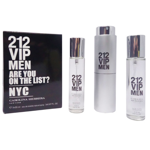 Carolina Herrera 212 VIP Man, 3*20 ml 