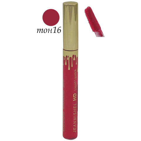 Jeanmishel Жидкая Губная Помада № 16 HD Liquid Lipstick GLOSS, 10 ml  