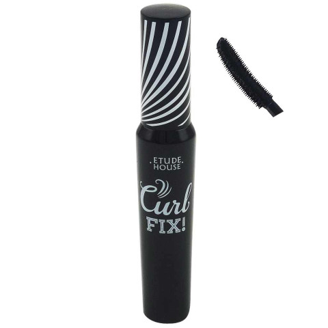 Тушь Etude House Perm Vol Fix Mascara Black (силиконовая изогнутая кисть) 