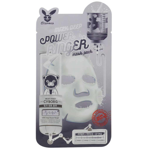 ЕЛЗ Power Ringer Маска Для Лица На Тканевой Основе Milk Deep Power Ring Mask Pack  