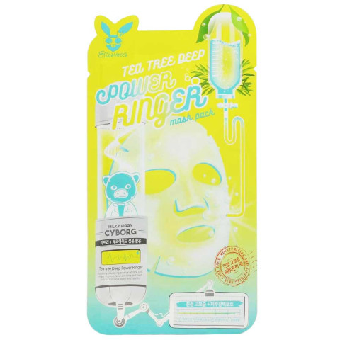 ЕЛЗ Power Ringer Маска Для Лица На Тканевой Основе Tea Tree Deep Power Ring Mask Pack  