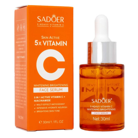 Сыворотка для лица с витамином С Sadoer 5x Heavy Vitamin C Whitening Brightening Face Serum, 30ml