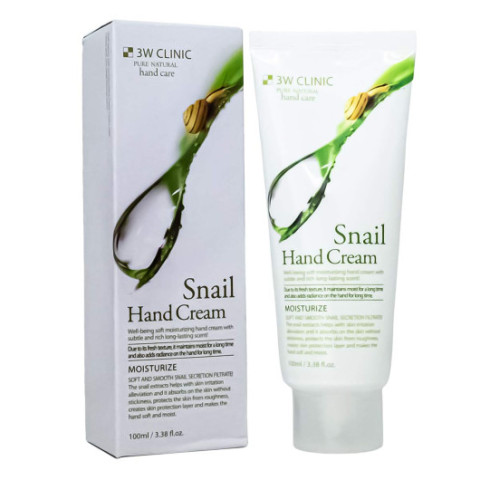 Крем для рук с муцином улитки 3W CLINIC Snail Hand Cream, 100ml