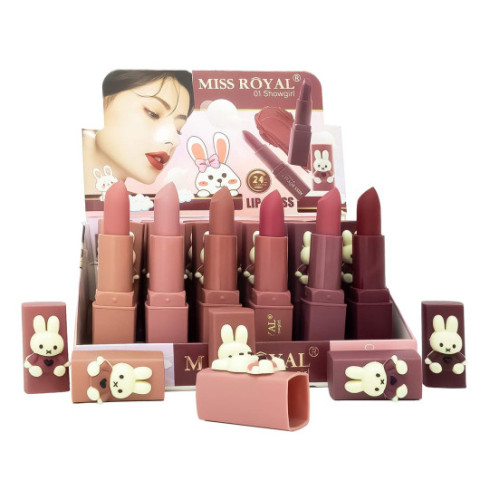 Набор матовых помад Miss Royal 24шт. (зайчик)