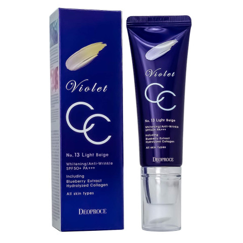 СС-крем Deoproce Violet CC Cream №13 Light Beige, 50g СС-крем Deoproce Violet CC Cream №13 Light Beige, 50g