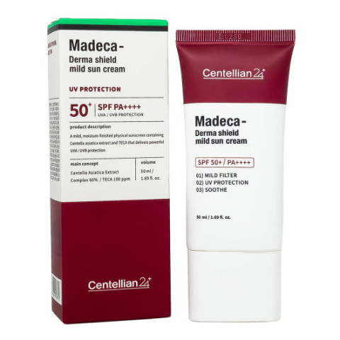 Cолнцезащитнsq крем Centellian24 Madeca Derma Shield Mild Sun Cream SPF 50+ PA++++/, 50ml