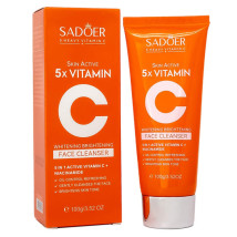 Пенка для умывания с витамином С Sadoer 5x Heavy Vitamin C Whitening Brightening Face Cleanser, 100ml