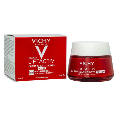 Дневной крем против пигментации с витамином B3 Vichy Liftactiv B3 Anti-Dark Spots SPF 50, 50ml Дневной крем против пигментации с витамином B3 Vichy Liftactiv B3 Anti-Dark Spots SPF 50, 50ml