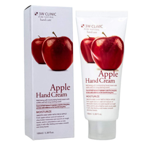 Крем для рук с экстрактом яблока 3W Clinic Apple Hand Cream, 100ml