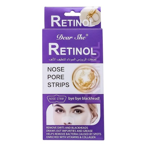 Полоски для сужения пор на носу Dear She Retinol 10шт