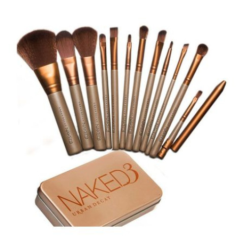 Набор из 12 кистей в металлическом футляре Naked 3