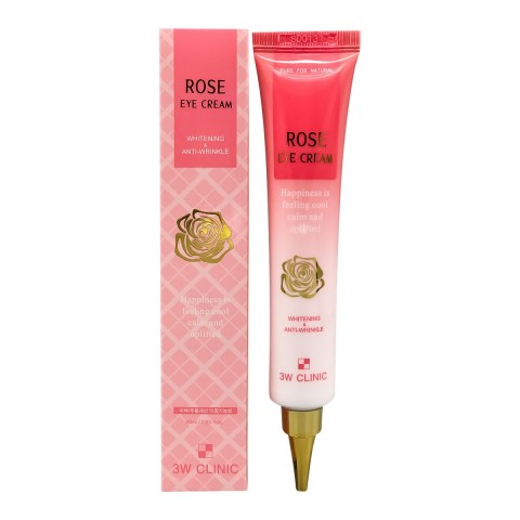 Осветляющий крем для век с экстрактом розы Rose Eye Cream 3W CLINIC 40ml