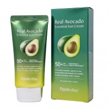 Солнцезащитный крем для лица с экстрактом авокадо Farm Stay Real Avocado UV SPF 50+++Essential Sun Cream, 70g