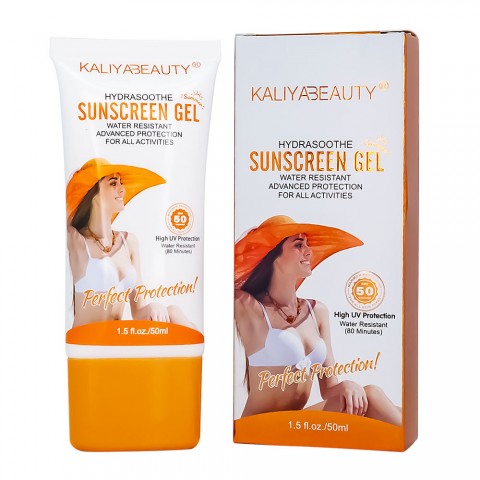 Увлажняющий , водонепроницаемый, солнцезащитный гель KaliyaBeauty SPF 50+++