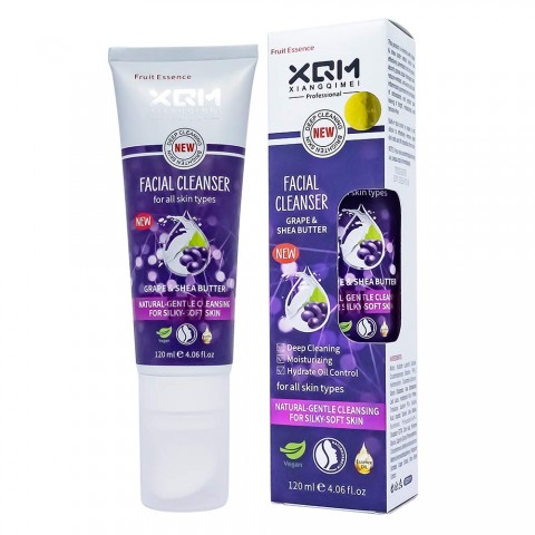 Гель для умывания с щеточкой XQM Grape & Shea Butter, 120ml