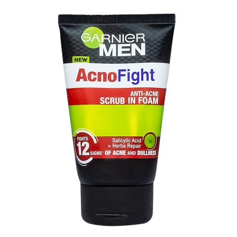 Пенный скраб для лица Garnier AcnoFight против прыщей, 100ml